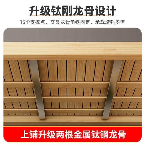 实木子母床下铺床二多层功能上无品牌/下床合床上高组低床加粗加