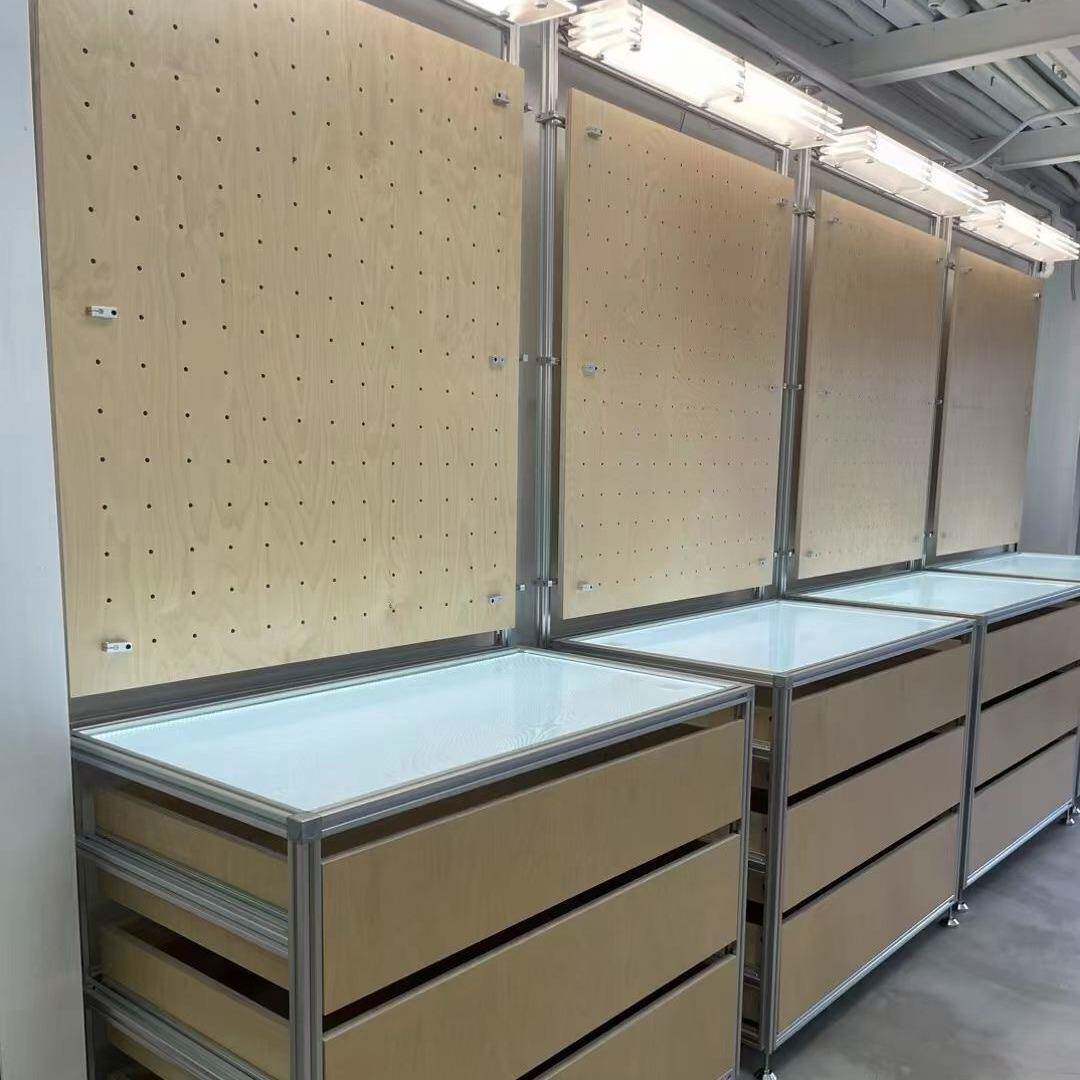 铝桌型材柜子制作铝合金家海洋板咖啡室GXC具内柜极简铝型材子制