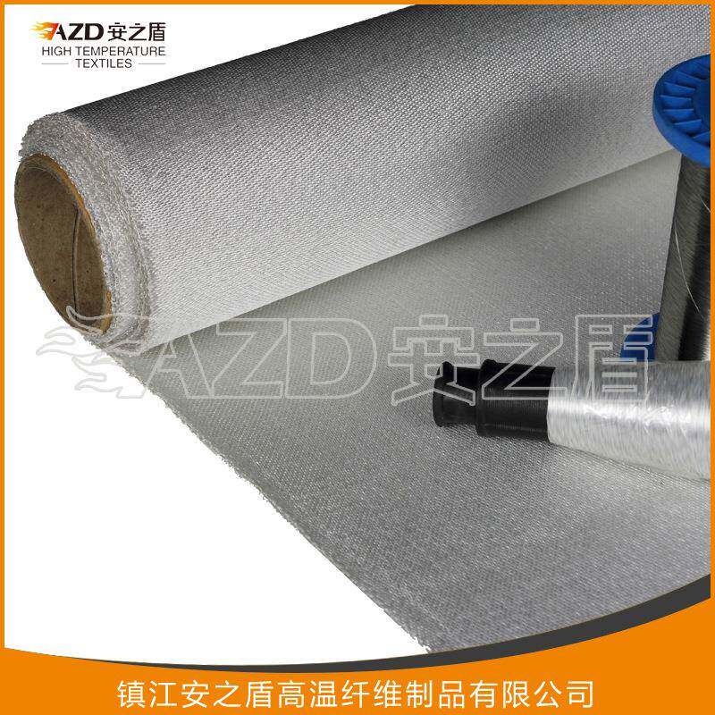 供应防火帘排气管隔热罩用不锈钢丝玻璃纤维布