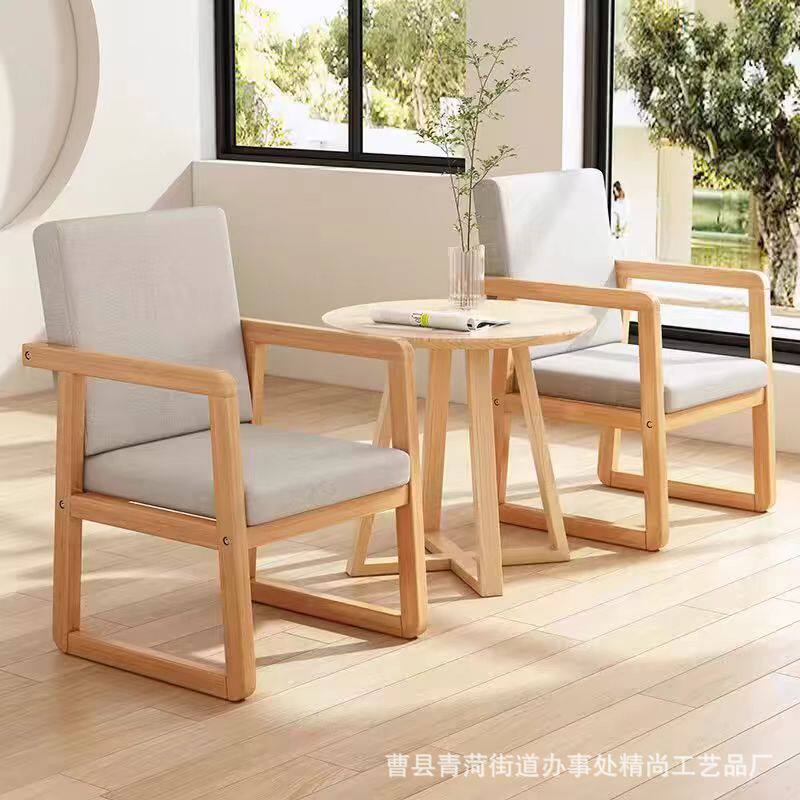 实木餐椅北欧靠背椅轻奢阳台椅子家用电脑扶手椅家用饭桌茶桌椅