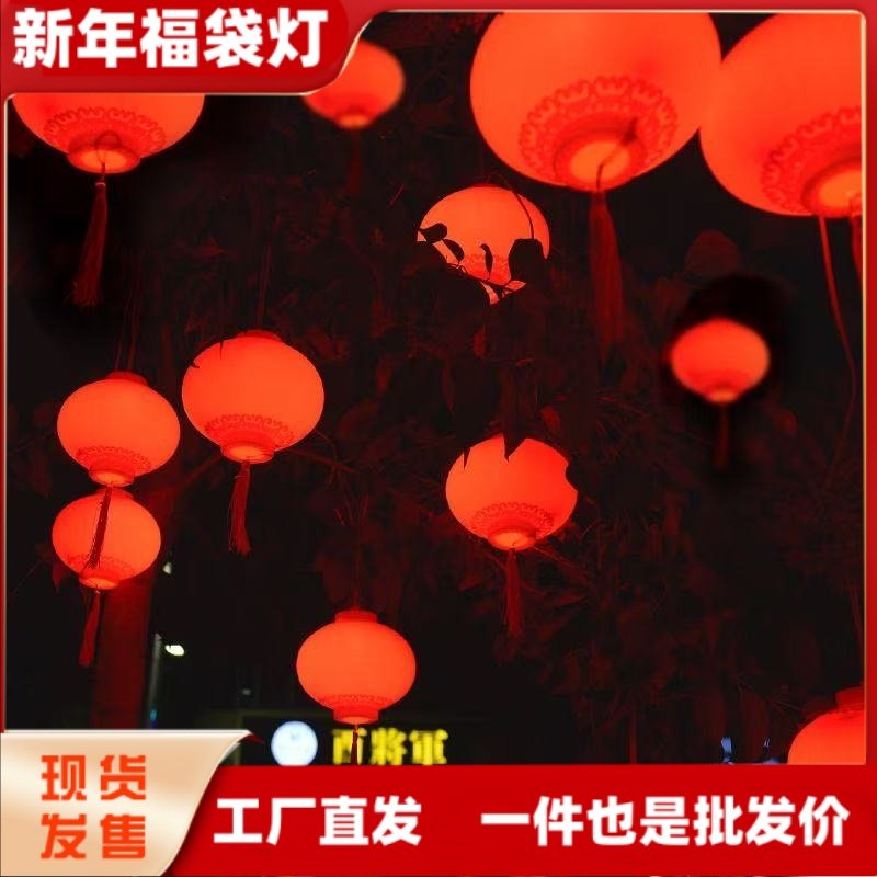 湖南led彩灯七彩钱袋子造型灯福字灯笼 立体福袋景观亮化树灯春节
