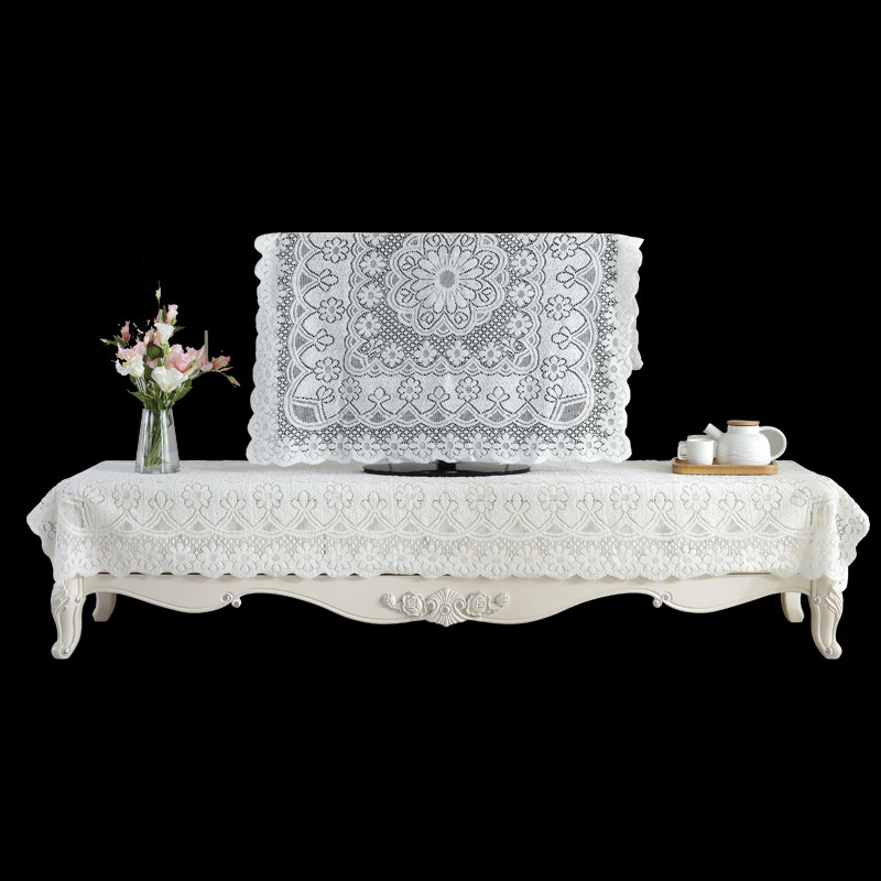 蕾丝洗衣机电视机冰箱微波炉床头柜盖巾套防尘罩方巾盖布桌布