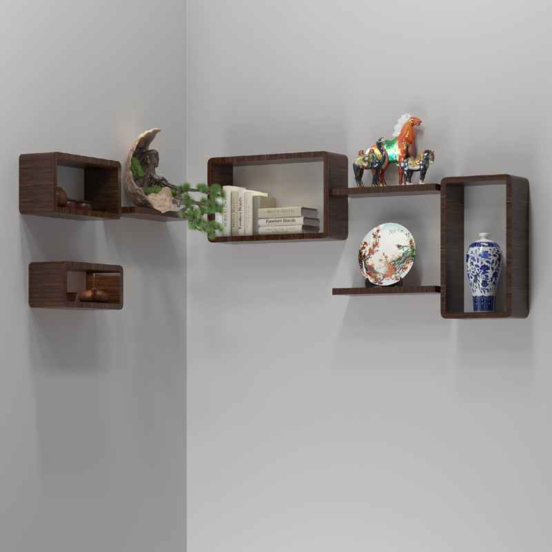 免打孔壁挂式墙上置物架壁柜墙壁挂墙面卧室隔板书架储物简约装饰