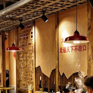港式复古餐饮灯工业风火锅店吊灯烧烤店餐厅灯怀旧灯罩市井风吊灯