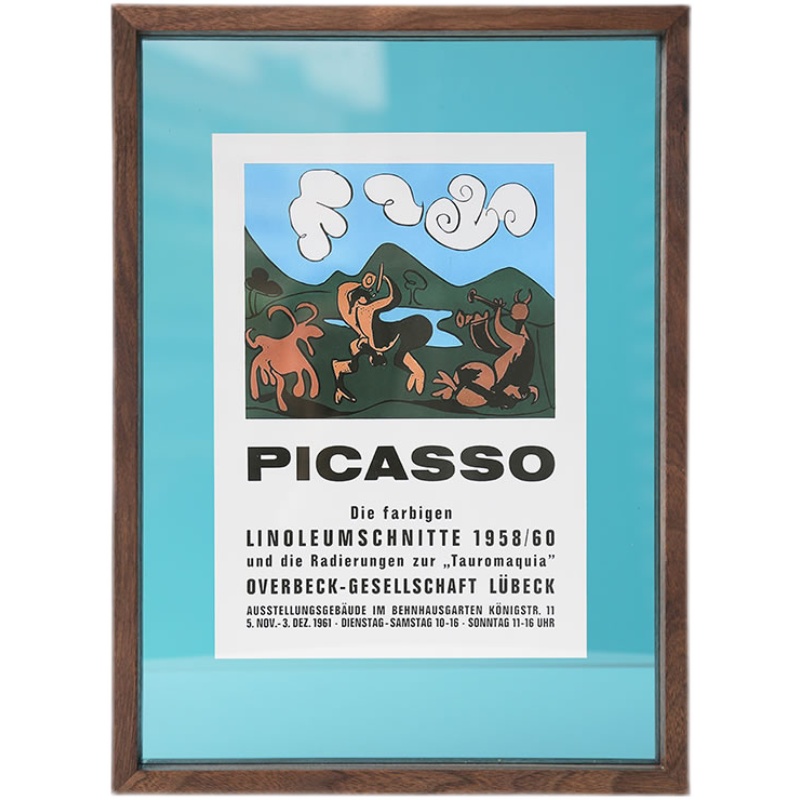 双面透明相框裱画框定制照片展示复古挂墙海报框亚克力a3相片木框