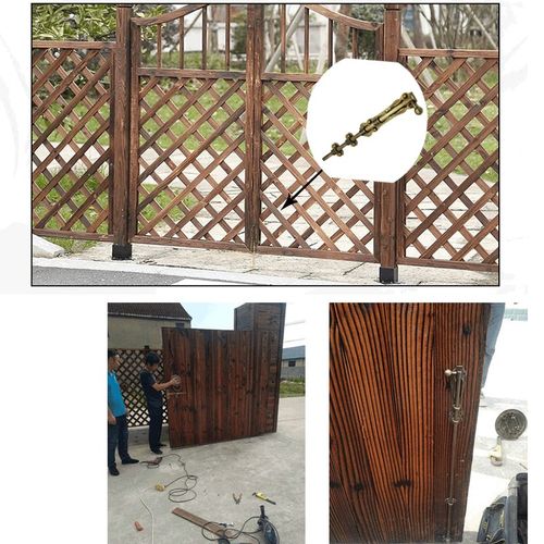 中式复古纯铜大门门栓门闩门锁门扣古建花园别墅实木门加长天地插