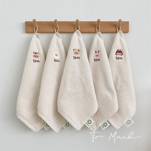 Mach婴儿毛巾纯棉小孩吸水方巾幼儿园宝宝洗脸擦脸巾定制名字