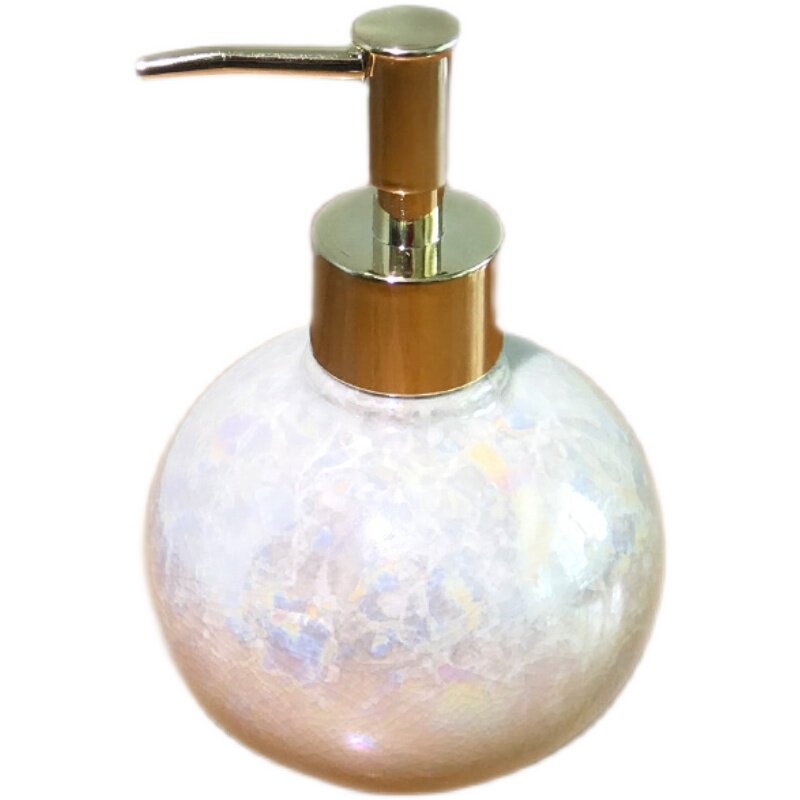 卫生间厕所陶瓷洗手液瓶珍珠釉轻奢乳液瓶分装瓶按压瓶替换空瓶子