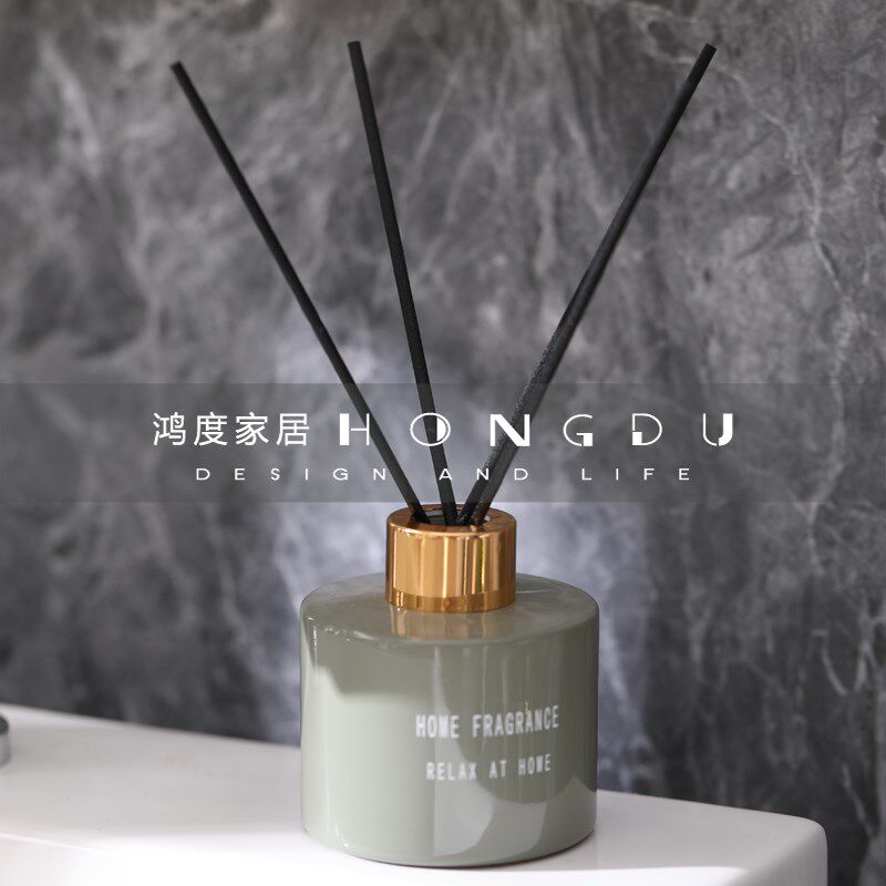 样板房间展厅浴室洗手间洗漱台饰品摆件香薰托盘花艺套装分装瓶