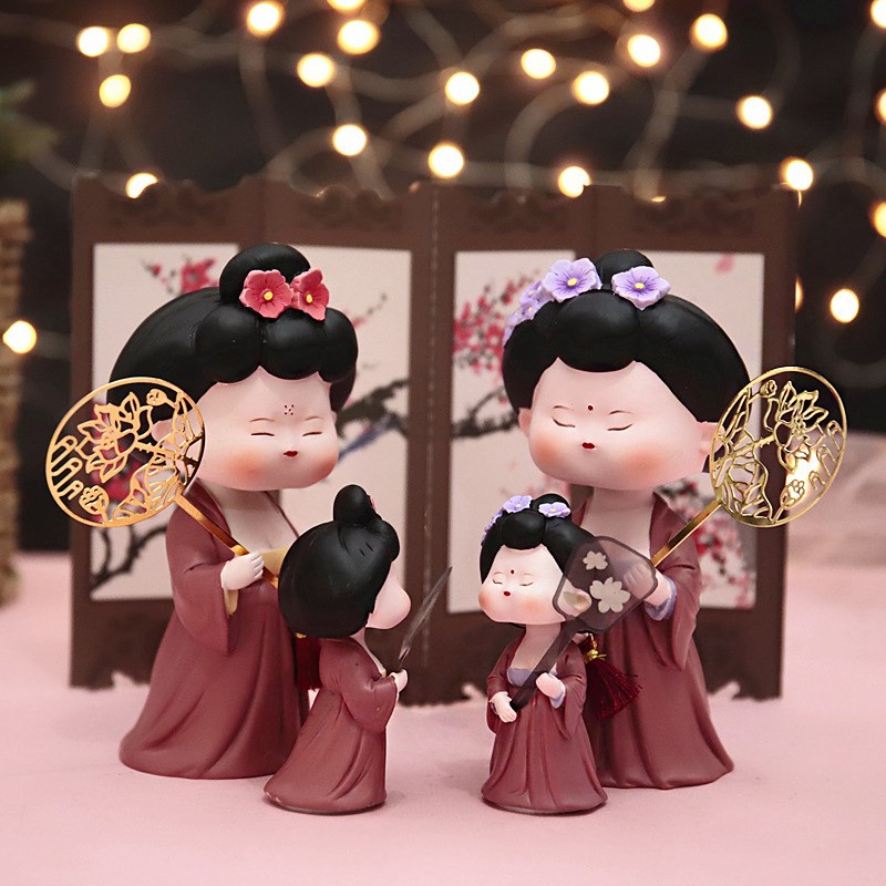 网红娘娘驾到新款唐朝仕女摆件复古风房间家具装饰品车载内饰礼品