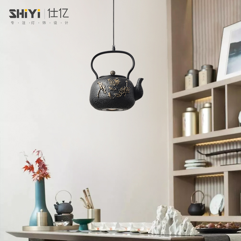 新中式小吊灯设计师简约艺术餐厅吧台灯具中国风禅意书房茶室灯