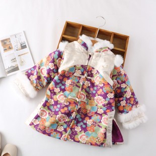 女童连衣裙秋冬公主裙儿童裙子宝宝冬装洋气周岁礼服加绒冬裙红色