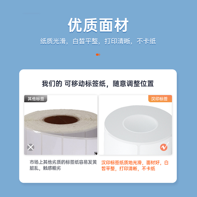 汉小印T20标签机影印纸 四防热敏标签纸不干胶条码贴纸商品价格食