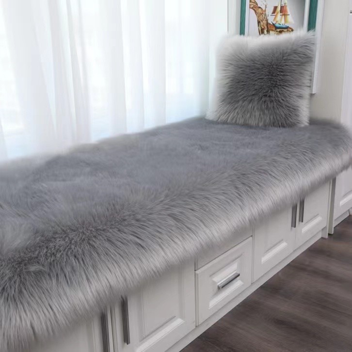 长毛绒飘窗垫窗台垫防滑阳台坐垫卧室客厅地毯床边毯橱窗装饰定做