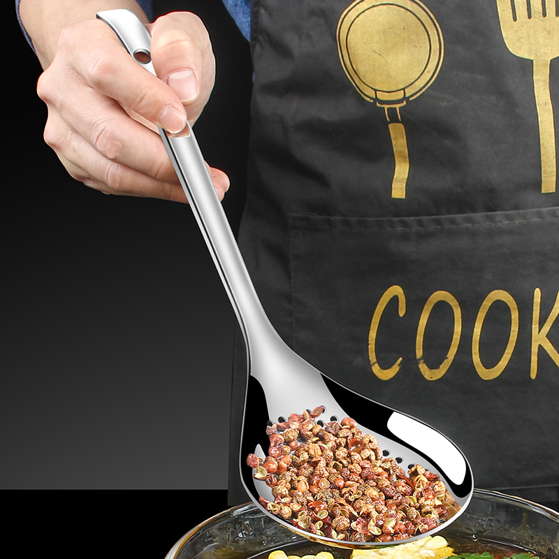 304不锈钢花椒小漏勺家用厨房捞饺子面条神器火锅捞勺油炸过滤网