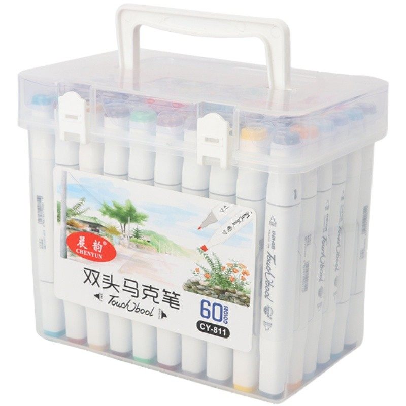 包邮晨韵学生用双头方杆油性马克笔儿童水绘画色彩画专用水彩笔