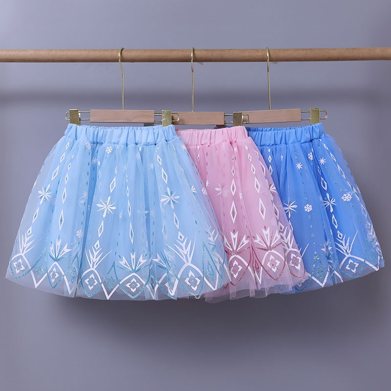 女童短裙蓬蓬网纱半身裙儿童舞蹈小女孩公主裙子夏季薄款洋气彩虹
