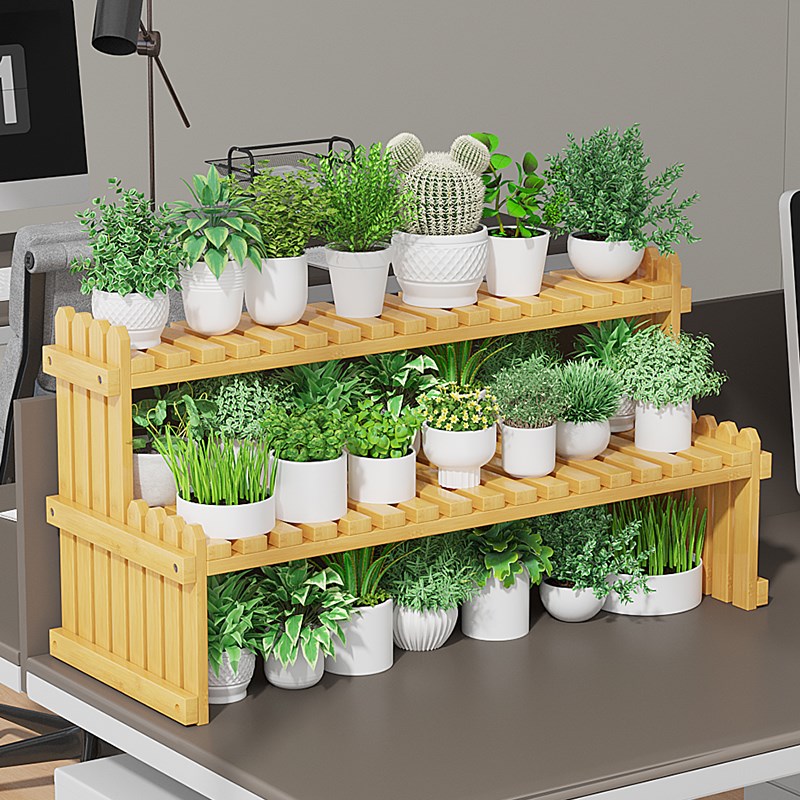 2024新款阳台多肉植物专用花架室内桌面置物架飘窗窗台花台展示架