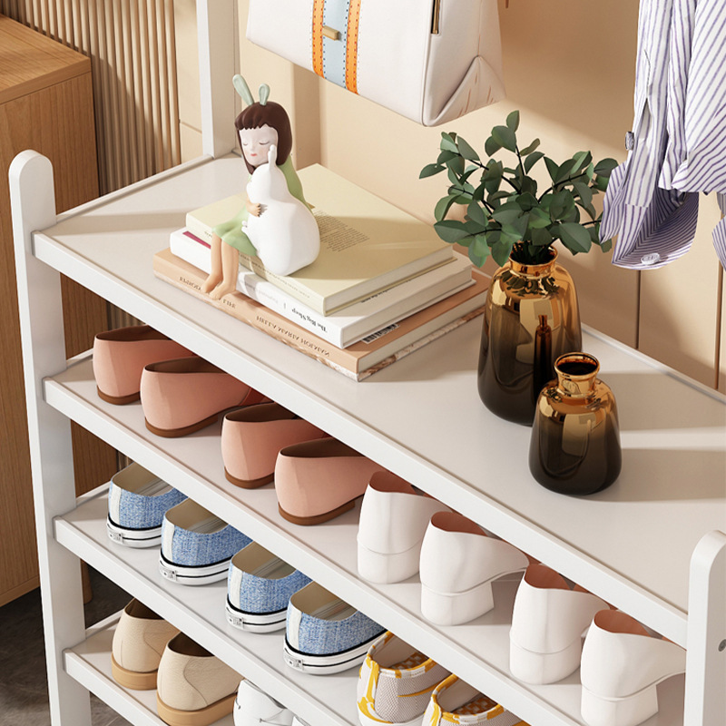 实木鞋架简易门口家用挂衣架宿舍收纳神器省空间大容量置物架鞋柜