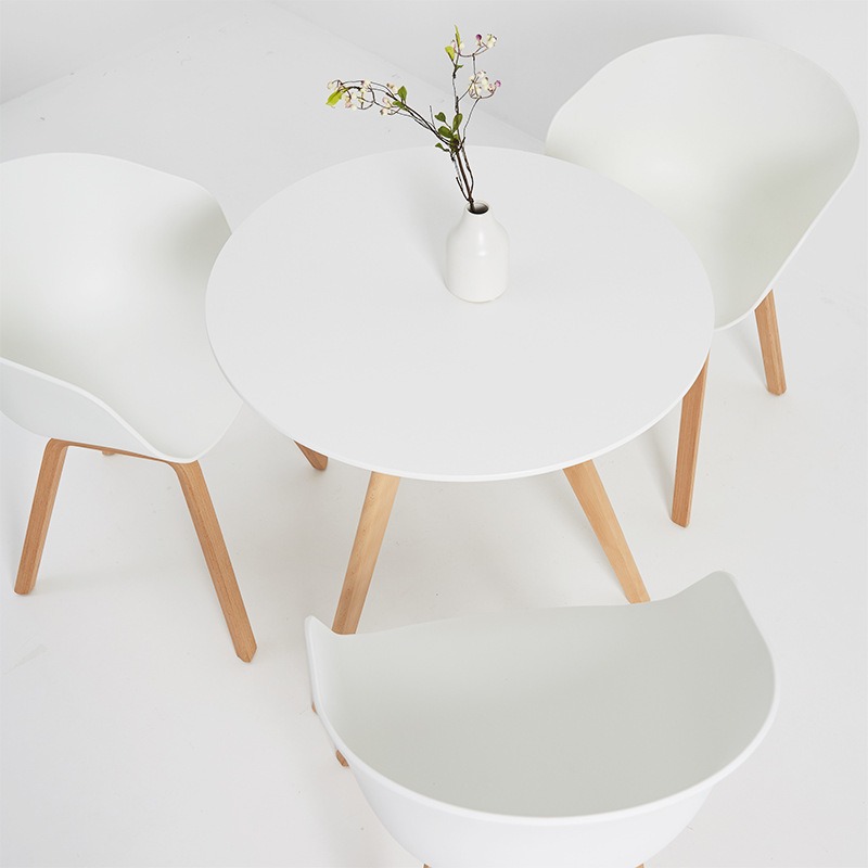 北欧简约接待桌椅组合洽谈桌会议桌办公桌会客桌休闲小圆桌餐桌