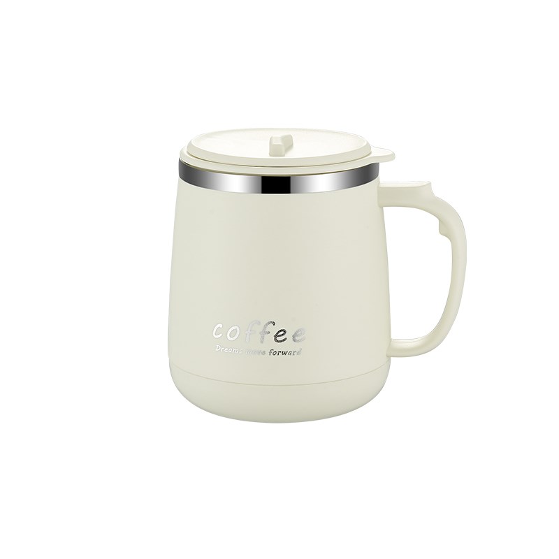 不锈钢马克杯带盖带勺办公室咖啡杯子高级感轻奢大容量定制喝水杯