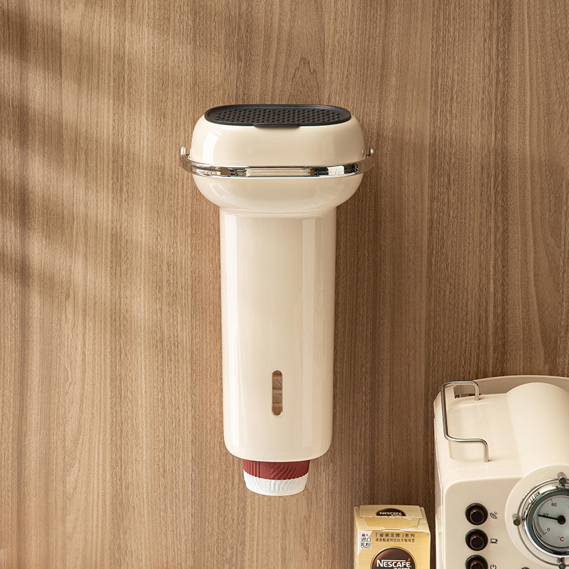 一次性杯子挂架自动取杯器挂墙上杯子置物架水杯纸杯架取杯架