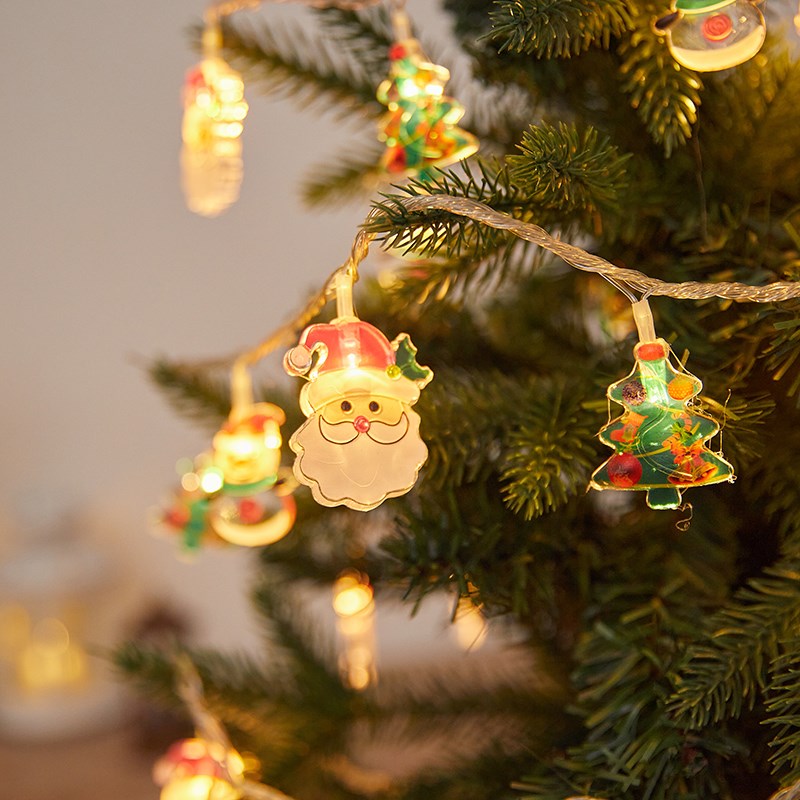 圣诞节装饰彩灯圣诞树挂件雪花五角星造型灯场景布置橱窗挂件