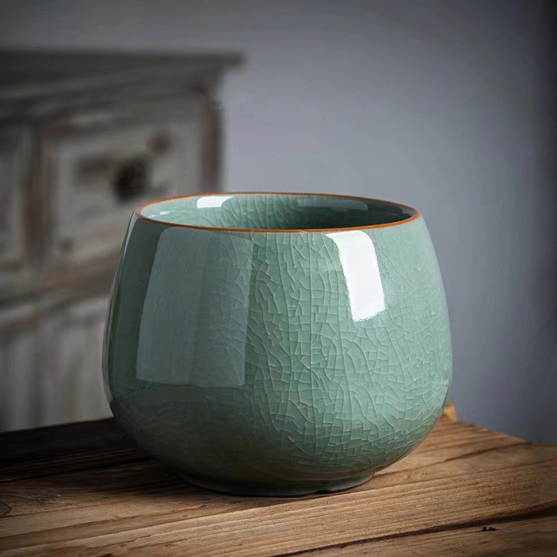 桌面垃圾桶轻奢家用餐桌上专用垃圾盒陶瓷垃圾盘茶几放果皮收纳缸