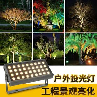 直销LED长方形投光灯24W36W48W72W大功率高亮园林景观射树灯