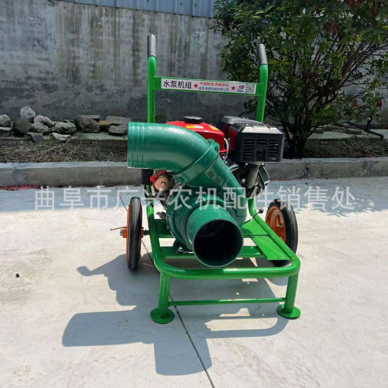 汛期排水用6寸汽油水泵操作简单离心式水泵机组190动力电启动