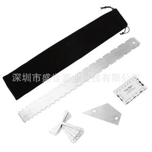 琴颈缺口尺套装吉他测量尺套装T形弧度尺吉他弦距尺
