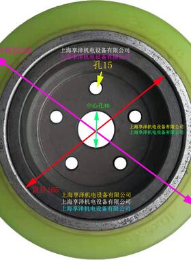 海斯特牵引车T5ZAC驱动轮后轮液压叉车转向轮方向轮聚氨酯胶轮