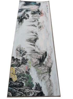 古玩织锦画挂画苏绣刺绣画画心唐卡画像江山如画唐卡