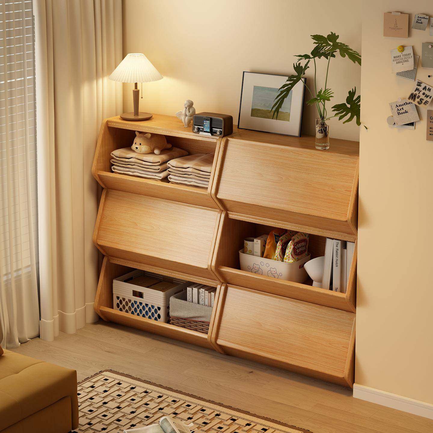 自由组合木质床头柜儿童玩具收纳柜卧室小型矮书柜家用床边置物架,收纳整理,烫衣板及配件,淘宝优惠券,粉丝福利购,淘宝优惠卷
