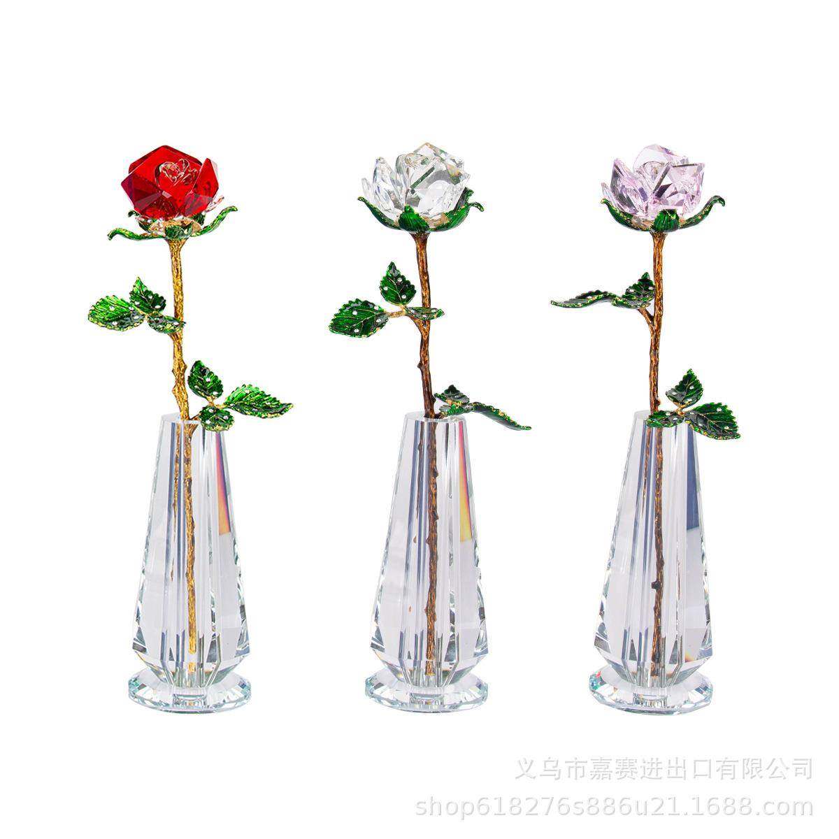 中式现代简约风格水晶工艺品桌面办公摆件水晶玫瑰花盛开玫瑰花瓶,机械设备,其他机械设备,淘宝优惠券,粉丝福利购,淘宝优惠卷