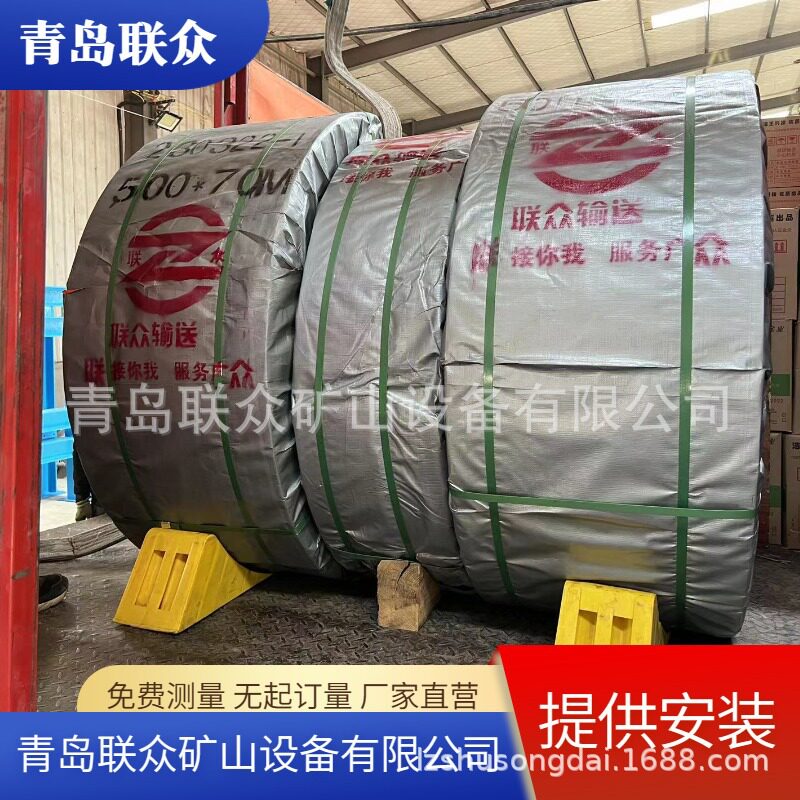 钢丝绳输送带斗提机输送带双层防撕裂输送带ST1250矿用多型号