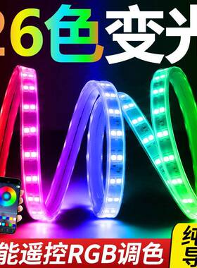 24色led灯带七彩变色室内户外装饰可遥控氛围灯彩色防水rgb灯条