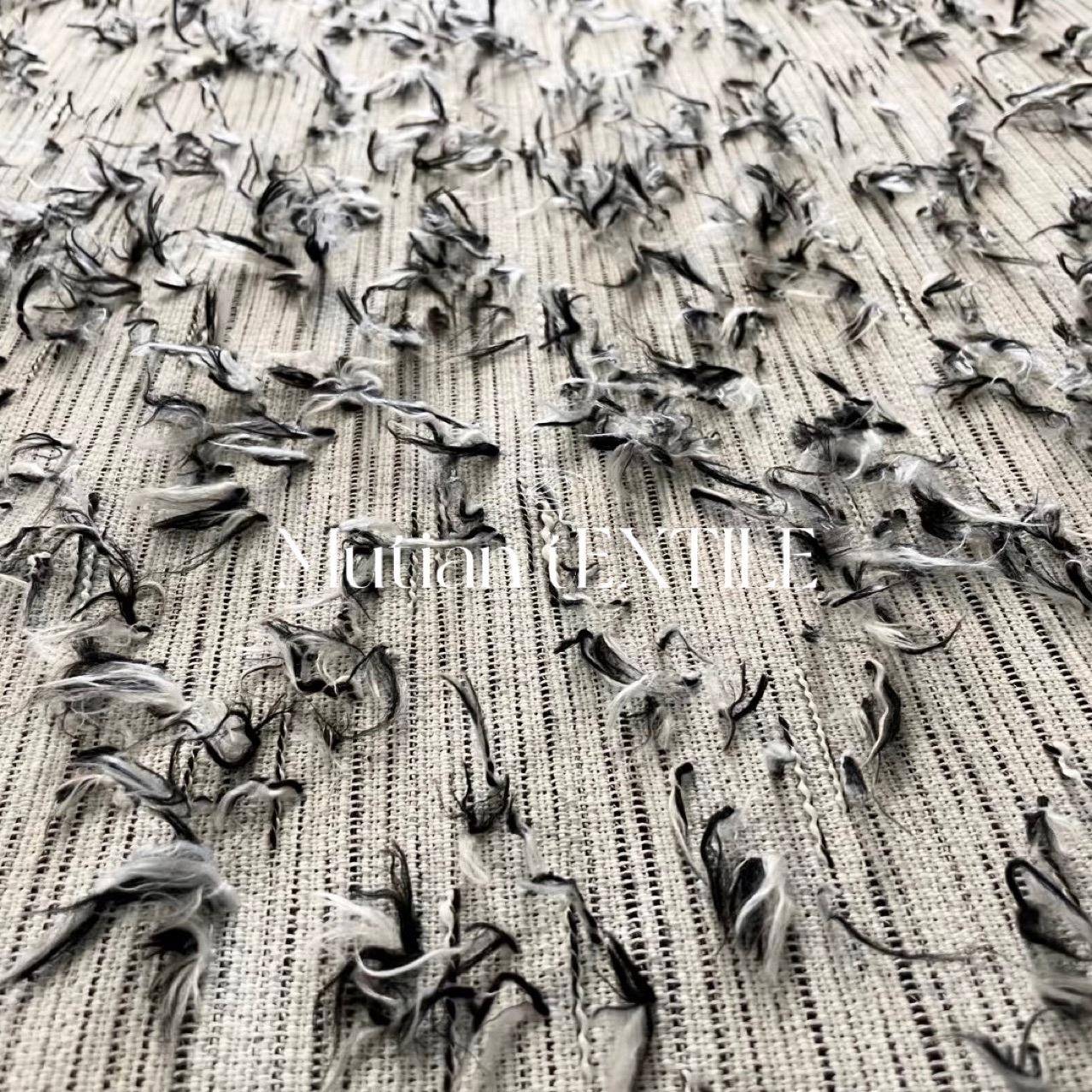 黑白抱枕面料样板房窗帘布料床尾巾面料黑白布