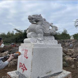 制作石雕四神兽青石青龙白虎朱雀玄武门口雕塑仿古庭院摆件