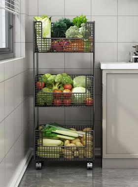 厨房蔬菜置物架家用放菜篮可子移动多小车层水果蔬菜零食F986SMTS