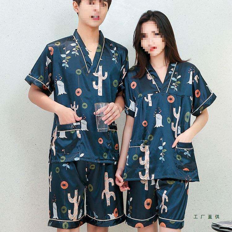 定制冰丝汗服女款浴服男亲桑子装KOT儿大小童棉蒸质拿服加童大码