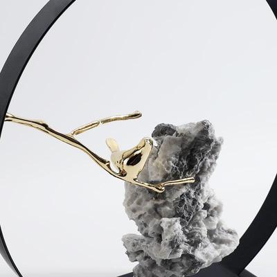 新中式房创FAO意太假山景观办微公室书湖石摆件酒店售楼大厅装饰