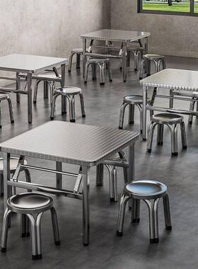 30易4特不锈钢折叠正方形桌商APG厚用用出租房学校工家地方便收纳