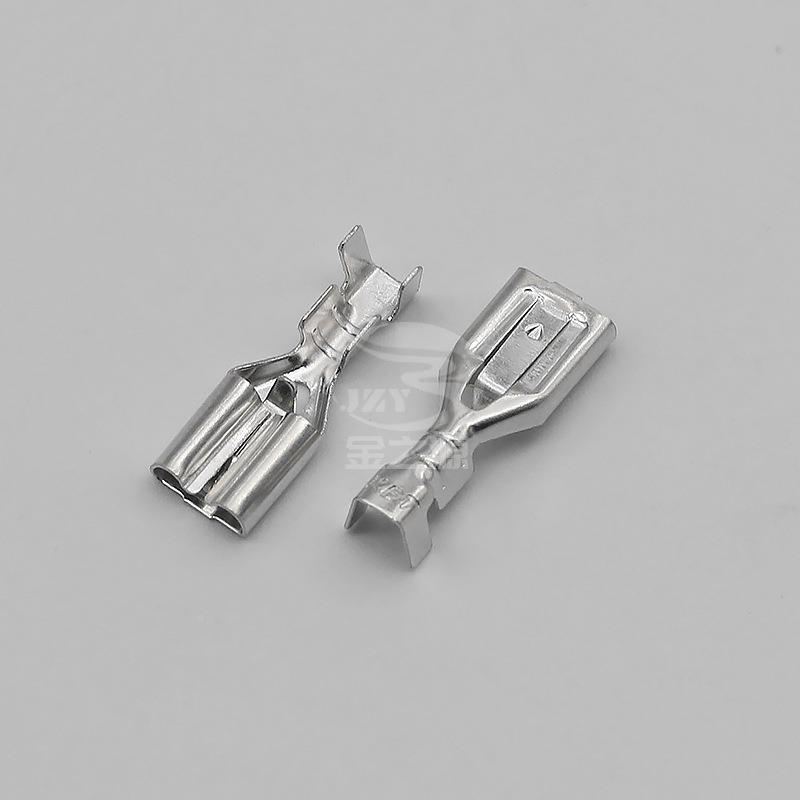 2源50带锁端子DJ626汽-J6.645A6.3锁扣插簧车3电自锁接线端子