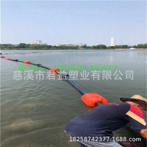 800x1000孔径330河道抽泥浆管道塑料浮筒