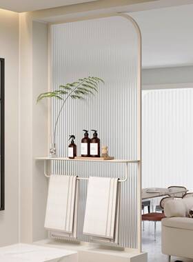 半墙卫生间玻璃屏风隔断墙225新款客厅0户奶挡板IPQ油入风轻奢装