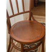 法复古vi休ntage餐椅实木中古式 色椅闲geshj6索耐特