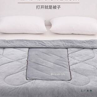 珊抱枕被子用加厚瑚绒冬季办公室午睡毯载车二合XSB一折两叠刺绣
