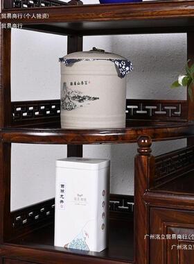 茶水柜茶边柜侧柜木柜新实中式客DDL厅收纳碗柜榆木餐边柜厨房储