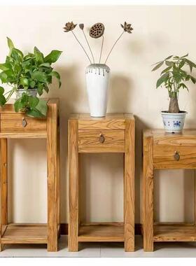 榆木室内花架木盆架景新YNF中式古董底座老奇石架客实厅阳台鱼缸